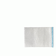 Sachets bulles avec adhésif repositionnable 15x25cm + rabat 5cm - par 100 - Polyethylene basse densité - Transparent