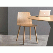 Lot de 2 chaises de réunion Varya Wood pieds bois Lot de 2 chaises de réunion Varya Wood pieds bois