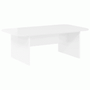 VidaXL Table basse Blanc brillant 93 x 53 x 33 cm Bois d'ingénierie Modèle Helios Advance - 891144