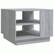 VidaXL Table basse sonoma gris 55x55x43 cm bois d'ingénierie Modèle Céleste Prestige - 813087