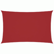 VidaXL Voile de parasol tissu oxford rectangulaire 2x4,5 m rouge Modèle Jardin Secure - rouge 135643