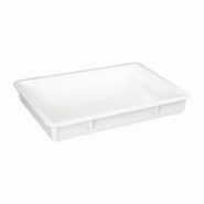 Vogue Bac à pâtons (H)85 x (L)455 x (P)650 mm en polypropylène, empilable, blanc pur - 5050984676345