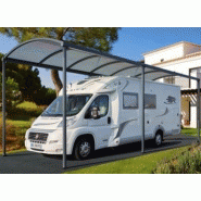Abri camping-car ouvert métal aluminium design / structure en aluminium / toiture arrondie en polycarbonate