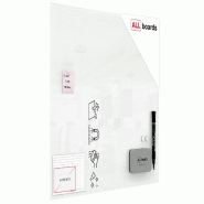 ALLboards Tableau Blanc en Verre CLASSIC WHITE 100x80 cm - TS100x80W