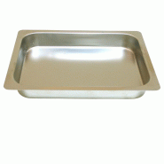 Bac Gastronorm 1/2 en acier inoxydable 18/10 avec bords droits, dimensions 265 x 325 x 40 mm, idéal pour un usage professionnel | Sammic - inox 93535