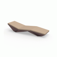 Chaise longue transat design FAZ - grenat