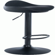 Décoshop26 - Tabouret de bar en synthétique noir et plastique avec repose-pieds design moderne TDB10578 - noir 3000421169604