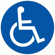 Exacompta - Réf. 67113E - 1 Panneau polypropylène non adhésif Parking réservé handicapé - Diamètre 30 cm - Bleu - bleu plastique 67113E