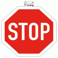 Exacompta Signalisation adhésive Stop, rouge/blanc - rouge 67010E