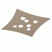 Gea Luce Plafonnier Isotta 7 Lumières Gx53 Tourterelle - Métal Incurvé 62X69Cm, Style Géométrique, Max 7X8W, Ampoules Exclues - marron 8000000104427