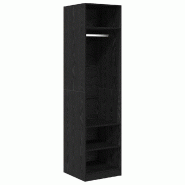 Helloshop26 - Armoire moderne minimaliste rangement intérieur 50 x 50 x 200 cm en bois d'ingénierie chêne noir 02_0052446 - noir Bois manufacturé