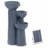 Helloshop26 - Fontaine de jardin solaire 3 coupelles sur colonnes éclairage LED polyrésine gris foncé 14_0009043 - 3000221415253 Helloshop26 - Fontaine de jardin solaire 3 coupelles sur colonnes éclairage LED polyrésine gris foncé 14_0009043 - 3000221415253