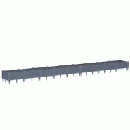 Helloshop26 - Jardinière bac lit surélevé plantes fleurs terrasse jardin avec piquets 362,5 x 42,5 x 28,5 cm PP gris 02_0038190 - 3000214128580 Helloshop26 - Jardinière bac lit surélevé plantes fleurs terrasse jardin avec piquets 362,5 x 42,5 x 28,5 cm PP gris 02_0038190 - 3000214128580