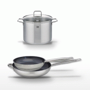 Lot 2 Poêles 28/32cm Elo Profi Therm Platinum et Faitout 26cm - gris inox 3176239952988