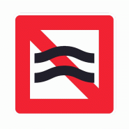 Panneau A9 - Interdiction de créer des remous - fluvial