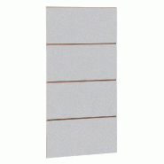 Panneau rainuré R30 L59,5xP120cm épaisseur 18mm - gris alu