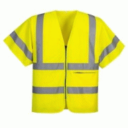 Portwest - Gilet zippé à demi-manches haute visibilité Jaune Taille XL - XL jaune 5036108351640 Portwest - Gilet zippé à demi-manches haute visibilité Jaune Taille XL - XL jaune 5036108351640