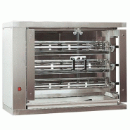 Rôtissoire verticale électrique - 3 broches - 18 poulets | MCM - 3EEN-L