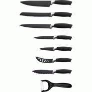Set de couteaux 8 pièces avec revêtement céramique Royalty Line RLBLK7W - noir 2102111922535