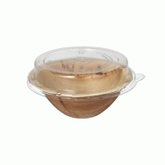 STARPAK Bol en feuille de palmier avec couvercle, 300 ml - Matériau naturel 88998 STARPAK Bol en feuille de palmier avec couvercle, 300 ml - Matériau naturel 88998