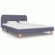 VidaXL Cadre de lit sans matelas gris clair tissu 180x200 cm Modèle Vervelis - 280875