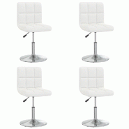 VidaXL Chaises à manger lot de 4 blanc similicuir Modèle Calypso Royale - 334189