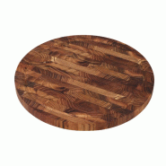 WellHome - Planche à Découper Ronde en Bois de Teck 28x28x2 cm - marron WH16740 WellHome - Planche à Découper Ronde en Bois de Teck 28x28x2 cm - marron WH16740