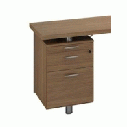 Bureau d'angle X time Stop avec retour - Quadrifoglio. - 160, Noyer canaletto, 2 tiroirs