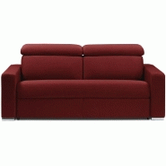 CANAPÉ HÔTELLERIE CONVERTIBLE BEST MATELAS MÉMORY  20CM EXPRESS  LATTES 160CM MICROFIBRE BORDEAUX