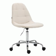CLP Fauteuil de bureau Reims Tissu Crème - beige textile 192485504 CLP Fauteuil de bureau Reims Tissu Crème - beige textile 192485504