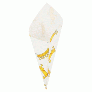 Cornet en papier ingraissable blanc imprimé 40g 16x11,5cm - par 2000