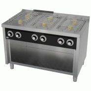 Fourneau à gaz professionnel gamme basic 6 feux vifs sur placard ou... - PCB6F750E