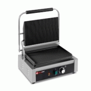 GOLDINOX Contact Grill Panini Rainuré Haut et Bas - 340 x 230 mm - inox 3701770824731