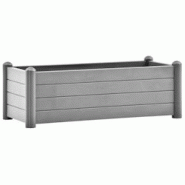 Helloshop26 - Jardinière bac lit surélevé plantes fleurs terrasse jardin de jardin PP pierre 100 x 43 x 35 cm gris 02_0039854 - 3000218642532 Helloshop26 - Jardinière bac lit surélevé plantes fleurs terrasse jardin de jardin PP pierre 100 x 43 x 35 cm gris 02_0039854 - 3000218642532