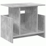 Helloshop26 - Meuble TV rectangulaire moderne avec rangement pour salon design épuré 50 x 35 x 45 cm en bois gris béton 02_0054721 - gris Bois mass