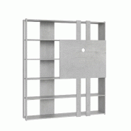Itamoby Bibliothèque Ouverte Kato L Avec Panneau Tv En Ciment - gris VE6LKT2FL4FCP-CM
