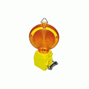 Lampe de chantier avec interrupteur crépusculaire automatique et fixation pour montage barrière - Pile 4R25 6V comprise
