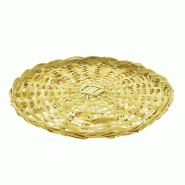 Plateau osier rond "Samy" Ø20x2cm - par 60
