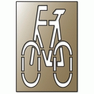 POCHOIR ROUTIER SIGNALISATION "VÉLO" EN CONTREPLAQUÉ