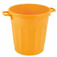 Poubelle ronde tri sélectif 50L Gilac - Jaune_0