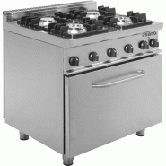 Saro Cuisinière à gaz avec four électrique Modèle E7/Kupg4Le, Dimensions : L 800 X P 700 X H 850 - inox 73211110