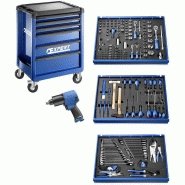 Servante 6 tiroirs + 208 outils avec clÉ expert