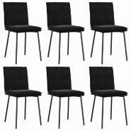 VidaXL Chaises à manger lot de 6 noir velours Modèle Parfait Prestige - 3315620