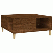 VidaXL Table basse chêne marron 80x80x36,5 cm bois d'ingénierie Modèle Terrasse Celeste Plus - 821099