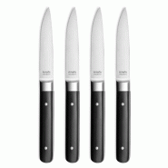 Amefa Coffret 4 couteaux steak Fusion Noir - Acier coutellerie finition PVD noir mat - noir acier 3014151002636