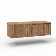 AQA Design Base avec top 1 tiroir en MDF en chêne VENERE L.120 P.45 H.37 MPVE121HTOP-QUE - marron Bois manufacturé MPVE121HTOP-QUE
