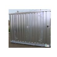 Bungalow de stockage BUNG3MPF - abri avec bac de rétention 727L et plancher caillebotis amovible en acier galvanisé
