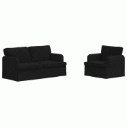 Canapé 2 pcs Noir 162 x 80 x 85 cm tissu Modèle Apex Concept Élite - Matériau naturel 8721364374492