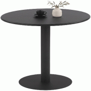 CLP Table de bistrot Jarla Bois HBT: 73x70x70 cm Noir - noir Bois manufacturé 327627