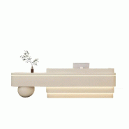 Comptoir de caisse pour magasins, comptoir d’accueil pour boutiques et entreprises, 200×60 cm【QXJ200】 - 8683769558153